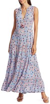 Thumbnail for your product : Poupette St Barth Clara Sleeveless Floral-Print Button-Front Maxi Dress