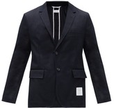 Thumbnail for your product : Thom Browne Unstructured Single-breasted Wool Blazer - Navy