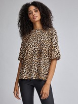 Thumbnail for your product : Dorothy Perkins Animal Puff Sleeve Top -Multi