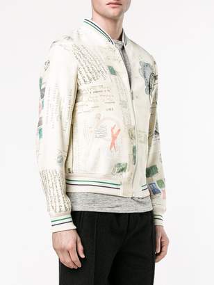 Alexander McQueen letters from India bomber jacket