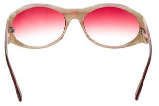 Derek Lam Bicolor Round Sunglasses