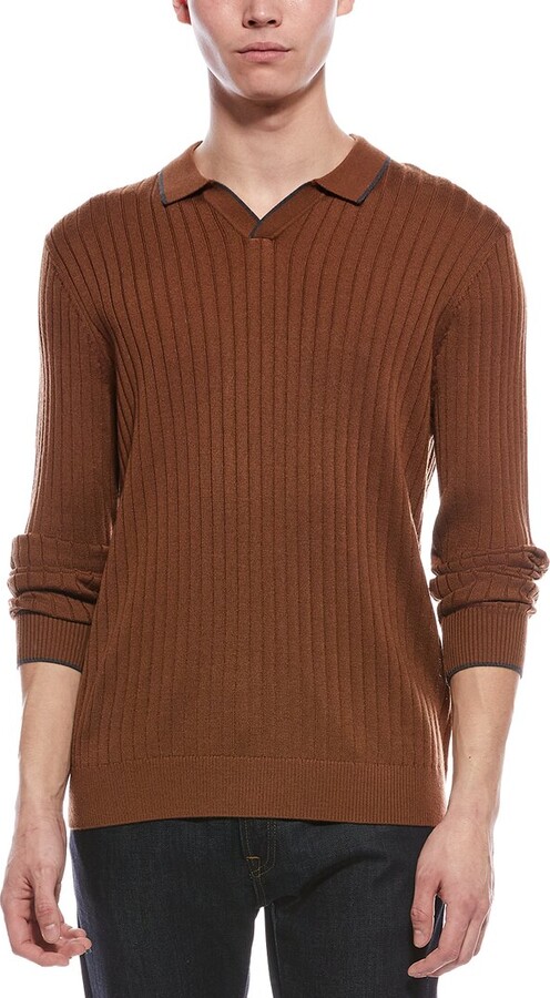 Raffi Wool-Blend Drop Needle Shirt