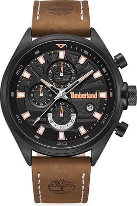 Timberland Men's Quartz Watch with Silver Dial Analogue Display and Black  Leather Strap TBL.13331JSTB/04 - ShopStyle