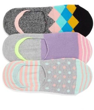 Happy Socks Women's Assorted 3-Pack Liner Socks