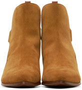 Thumbnail for your product : Saint Laurent Tan Suede Snap French Ankle Boots