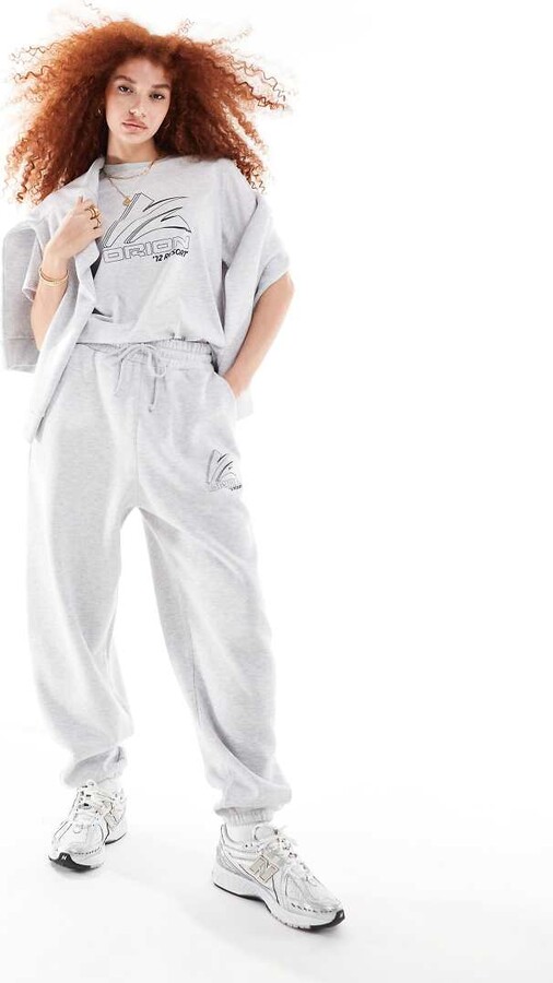 ASOS DESIGN oversized jogger with side stripe in grey ShopStyle