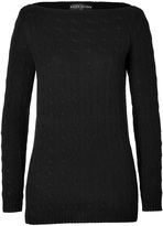 Thumbnail for your product : Ralph Lauren Black Label Cashmere Cable Knit Boatneck Tunic in Black