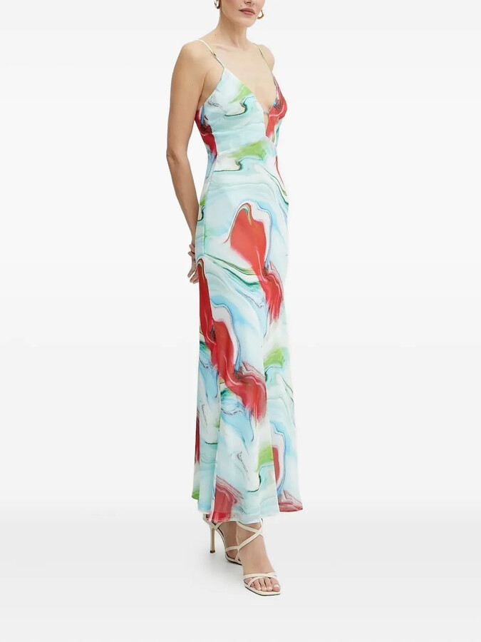 Bardot Graphic-Print Slip Maxi Dress
