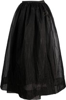 Semi-Sheer Full Midi Skirt 