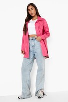 Thumbnail for your product : boohoo Super Oversized Faux Leather Shacket