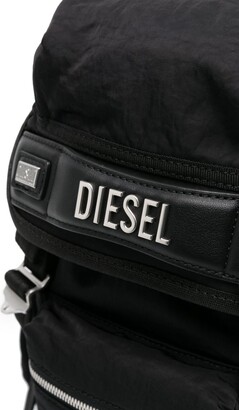 【DIESEL】Logos Backpack L Women's Logos L-Large backpack in recycled nylon | Black