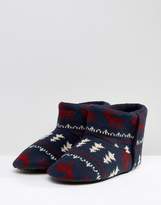 Thumbnail for your product : Dunlop Fairisle Boot Slippers Navy