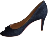 Thumbnail for your product : Christian Louboutin Blue Cloth Heels