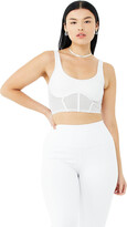 Thumbnail for your product : Alo Yoga | Airbrush Mesh Corset Tank Top in White, Size: XS