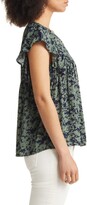 Thumbnail for your product : Caslon Flutter Sleeve Print Popover Top