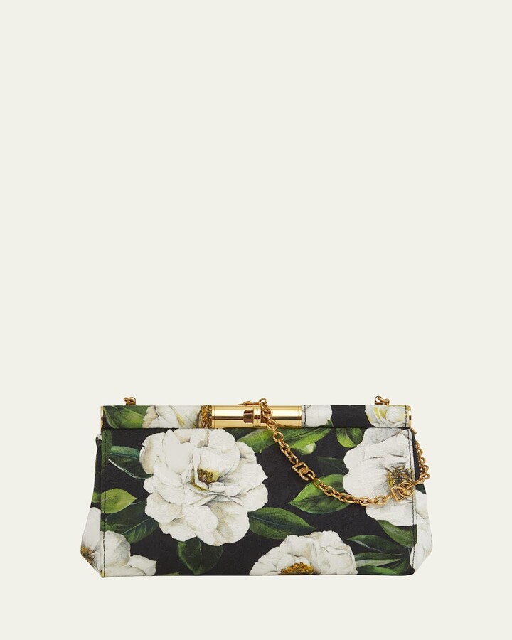 Dolce & Gabbana Marlene Small Flower-Print Clutch Bag