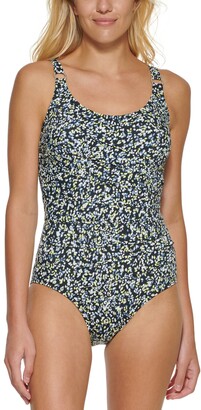 Calvin Klein Starburst Printed One-Piece, Created For Macy's Women's  Swimsuit - ShopStyle