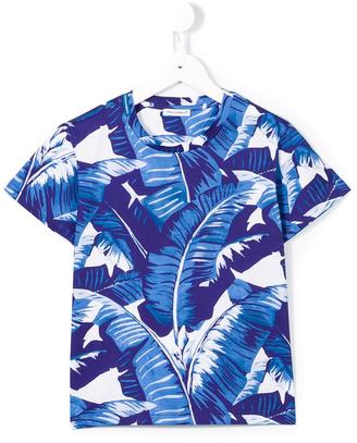 Dolce & Gabbana Kids banana leaf print T-shirt