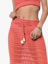 Thumbnail for your product : She Made Me Indra crochet midi skirt