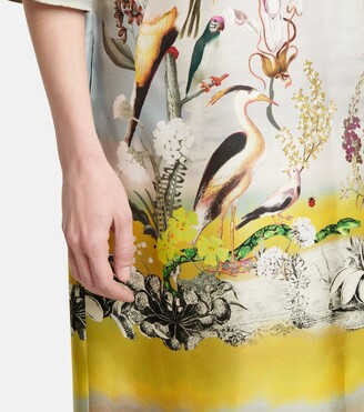 Etro Printed silk midi dress