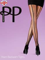Thumbnail for your product : Pretty Polly Heart Back Seam Tights - Black