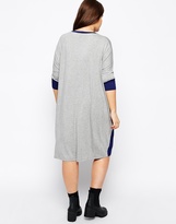 Thumbnail for your product : ASOS CURVE T-Shirt Dress with Colourblocking