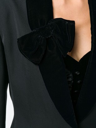 Jean Louis Scherrer Pre-Owned Bow-Detail Tuxedo Jacket