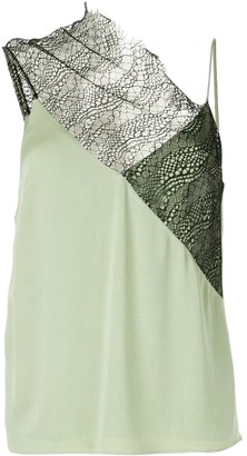 CHRISTOPHER ESBER drape neck lace cami