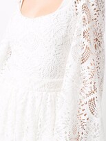 Thumbnail for your product : Sara Battaglia Lace Balloon-Sleeves Blouse