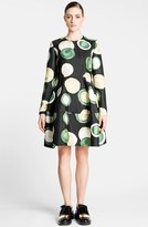 Thumbnail for your product : Marni Dot Print Flounced Satin Dress