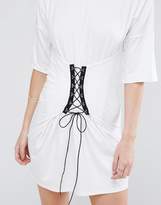 Thumbnail for your product : boohoo Petite Corset Detail T-Shirt Dress
