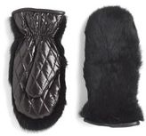 Thumbnail for your product : Saks Fifth Avenue Quilted Dyed Rabbit Fur Mittens