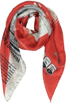 Thumbnail for your product : Moschino MoCola Drink Printed Twill Silk Square Scarf
