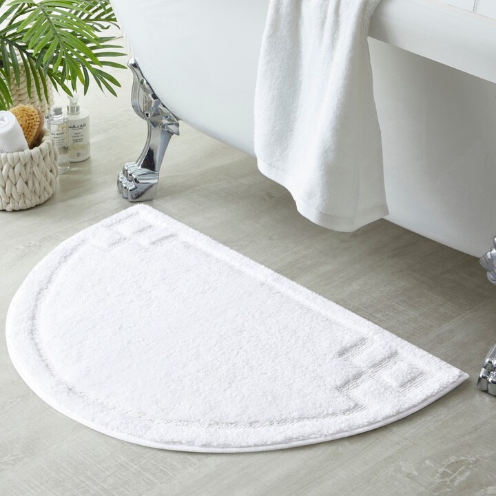 Dunelm Luxury Cotton Semi Circle Bath Mat White ShopStyle