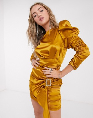 For Love & Lemons Isabeli mini dress in gold