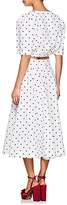 Thumbnail for your product : Lisa Marie Fernandez Women's Diana Polka Dot Linen Midi-Skirt - Wht.&blk.