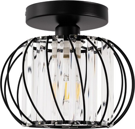 YANSUN10in.1-LightBlackModernSemiFlushMountCeilingLightforFoyerClosetEntrywayKitchen