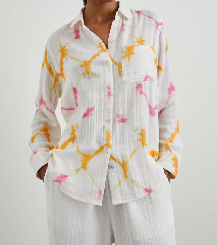 Rails Ellis Long Sleeve Shirt In Neon Kaleidescope