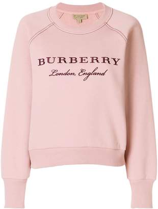 Burberry brand embroidered sweatshirt