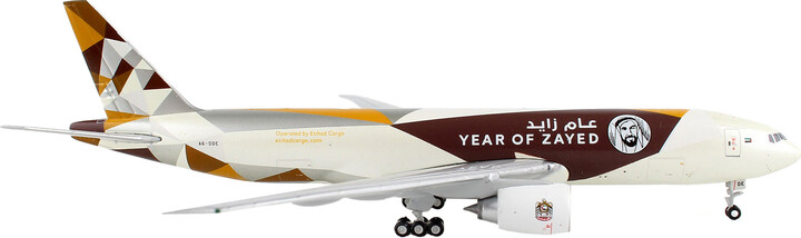 Boeing 777F Commercial Aircraft "Etihad Cargo - Year of Zayed" White with Graphics 1/400 Diecast Model Airplane by GeminiJets