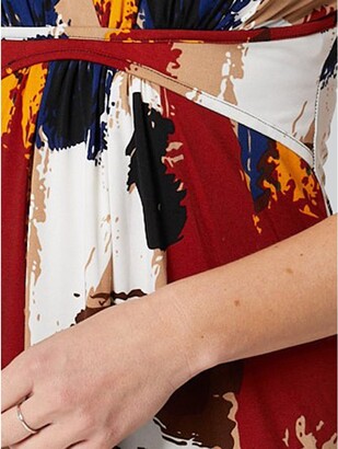 M&Co Izabel London brushstroke print maxi dress