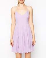 Thumbnail for your product : ASOS COLLECTION Cami Mini Pleated Dress