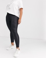 Thumbnail for your product : Only Curve coated leggings in black