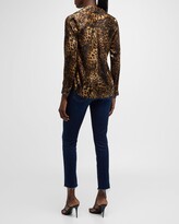 Thumbnail for your product : L'Agence Tyler Leopard-Print Silk Blouse