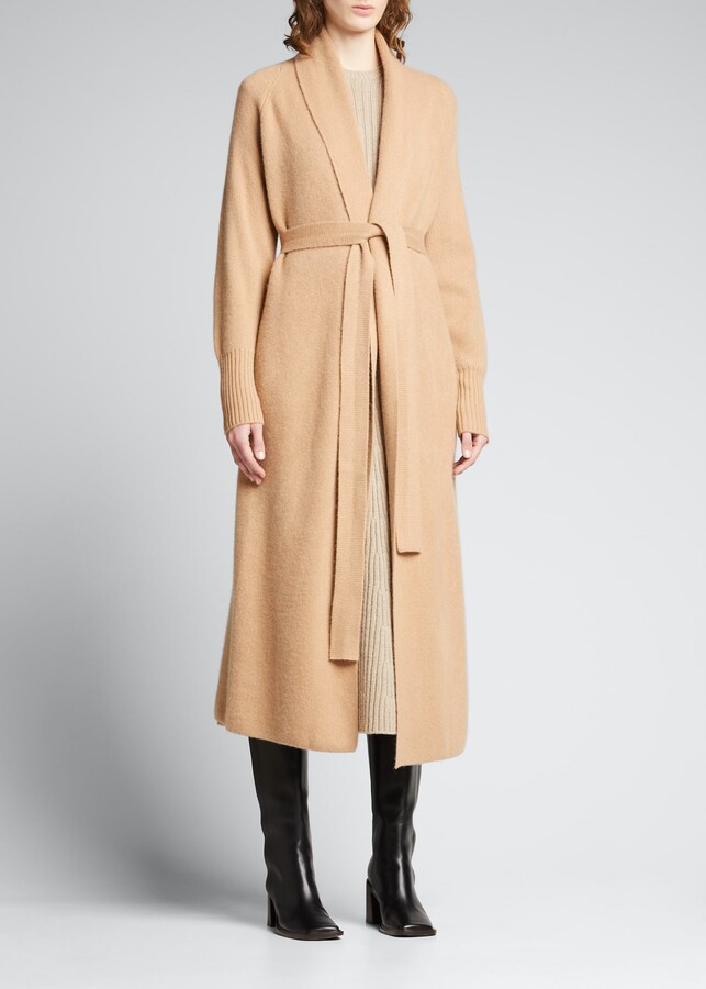 shawl collar camel coat