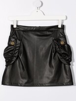 Thumbnail for your product : Balmain Kids Side Flap-Pocket Skirt