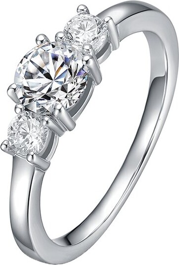 Genevive Silver CZ Ring