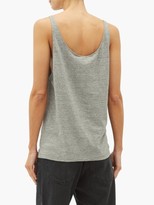 Thumbnail for your product : Raey Skinny-strap Cotton-jersey Vest - Grey Marl