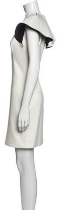 Robert Rodriguez Plunge Neckline Mini Dress White