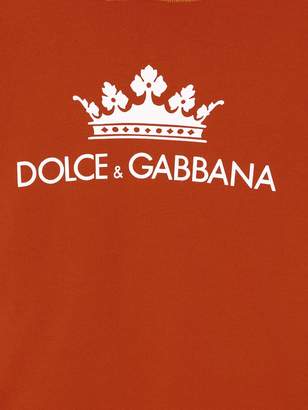 Dolce & Gabbana Kids logo print hoodie